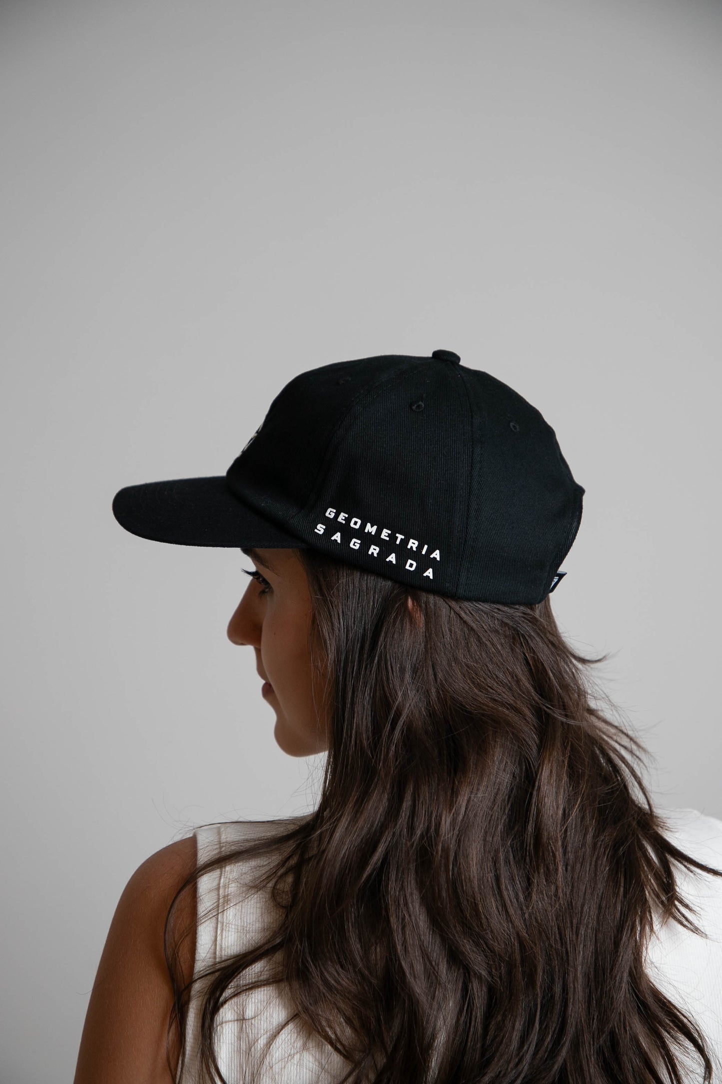 Boné 6-panel "Geometria Sagrada" (preto)