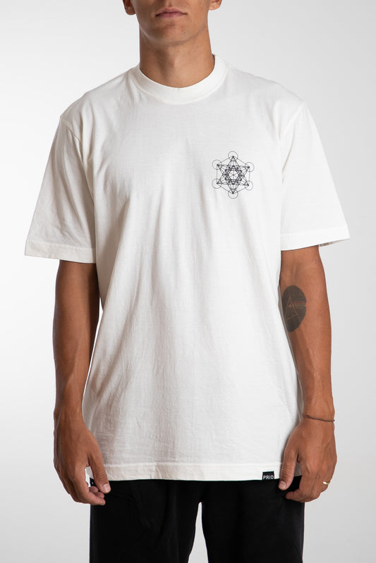 Camiseta "Cubo de Metatron" (off white)