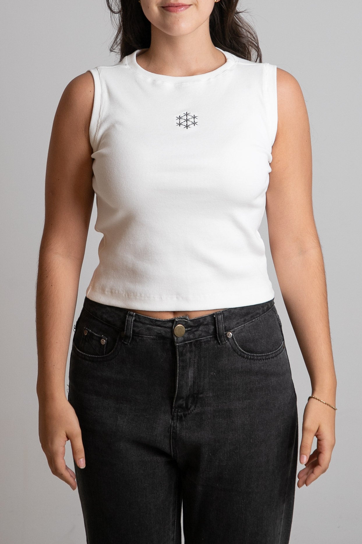Regata Canelada "FLOR" (off white)