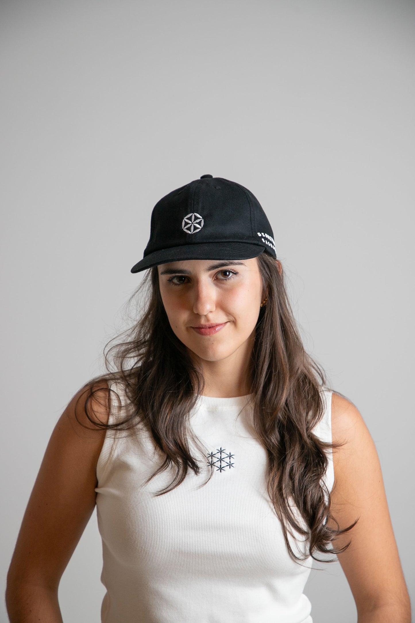 Boné 6-panel "Geometria Sagrada" (preto)